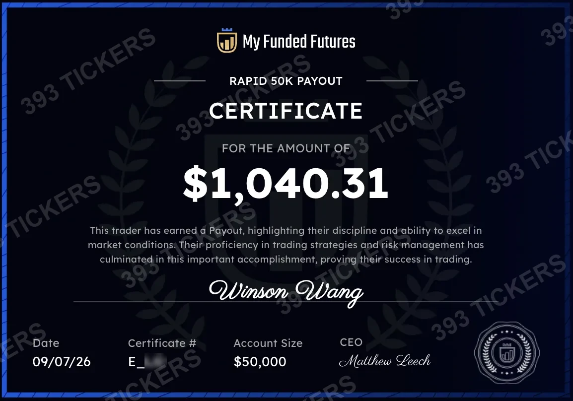 Payout or account result