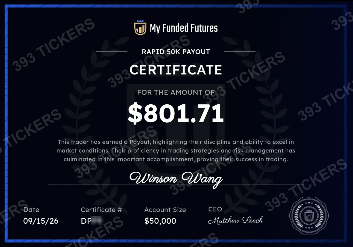 Payout or account result